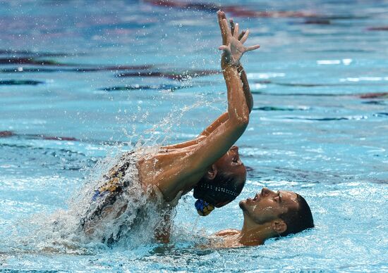 Чемпионат мира FINA 2015. Синхронное плавание. Смешанные дуэты. Произвольная программа. Предварительный раунд