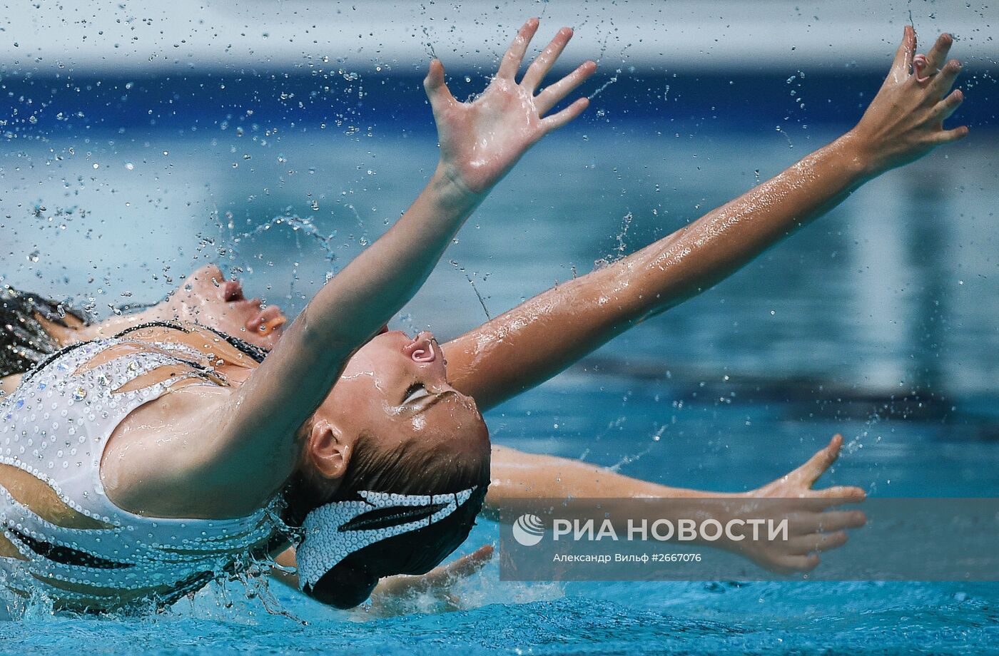 Чемпионат мира FINA 2015. Синхронное плавание. Смешанные дуэты. Произвольная программа. Предварительный раунд