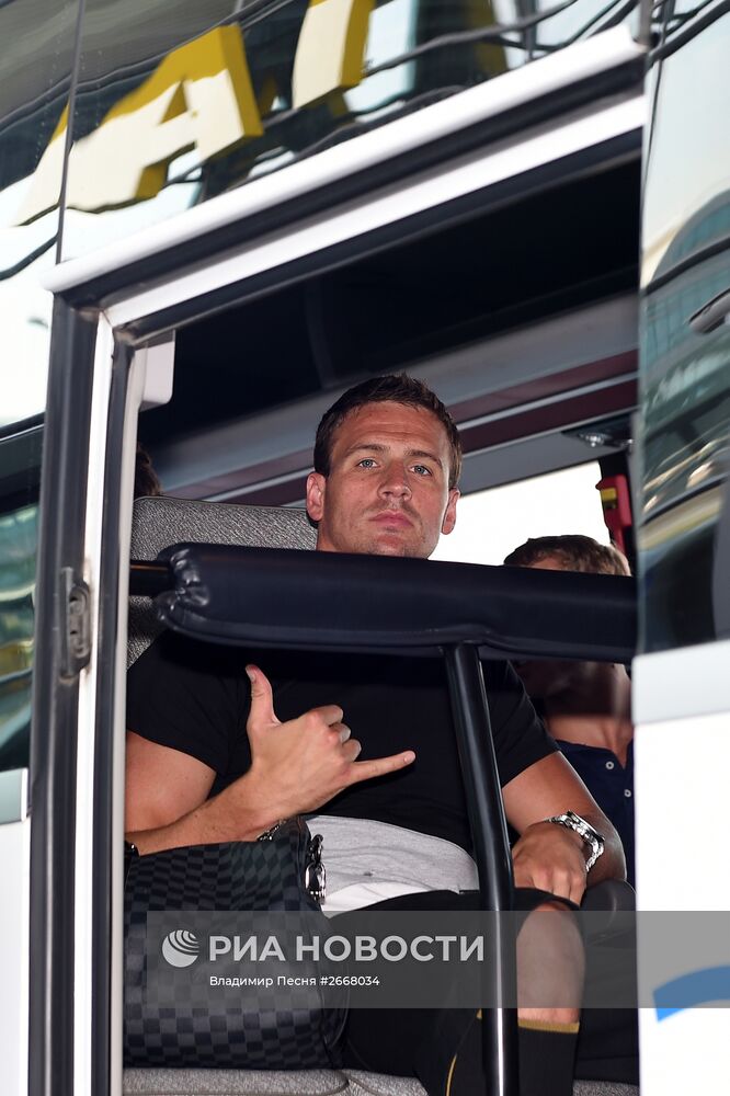 Прилет сборной США по плаванию на чемпионат мира по водным видам спорта