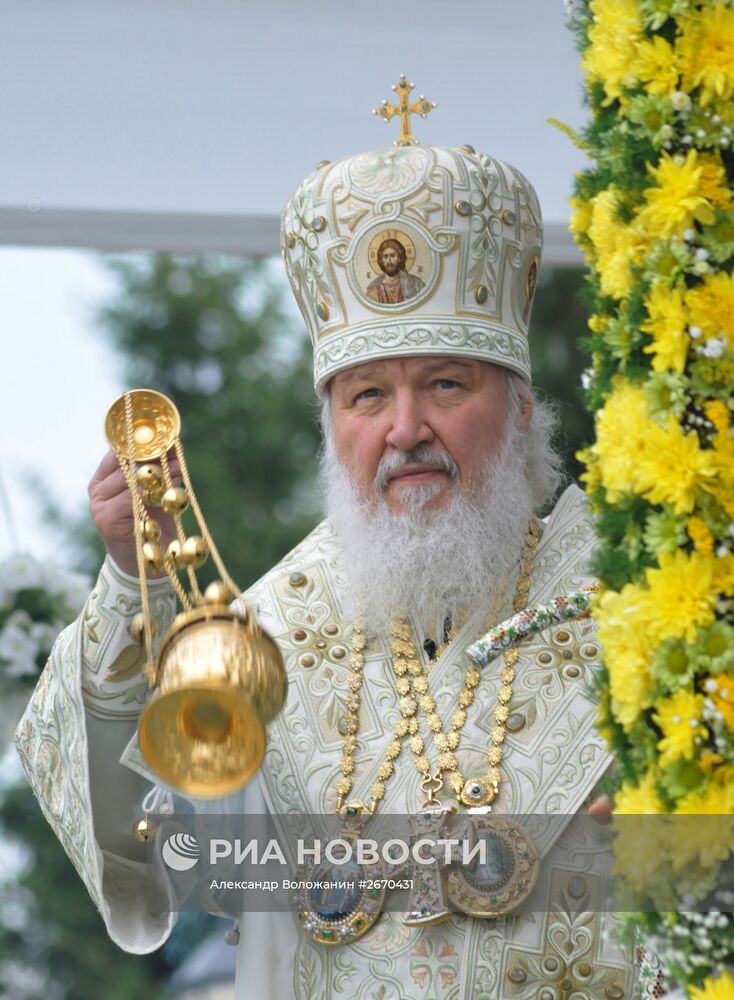Патриарх Кирилл принял участие в торжествах в честь Серафима Саровского в Дивеево