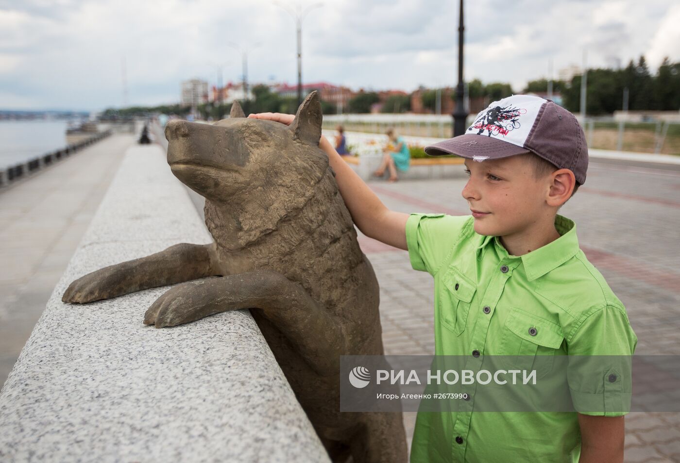 Памятник собаке по кличке Дружок в Благовещенске