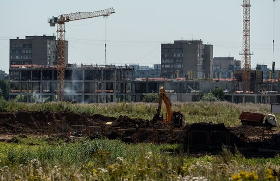 Строительство жилого комплекса "Ярославский" в Мытищах