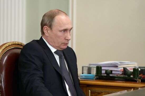 Рабочая встреча президента РФ В.Путина с президентом Республики Дагестан Р.Абдулатиповым