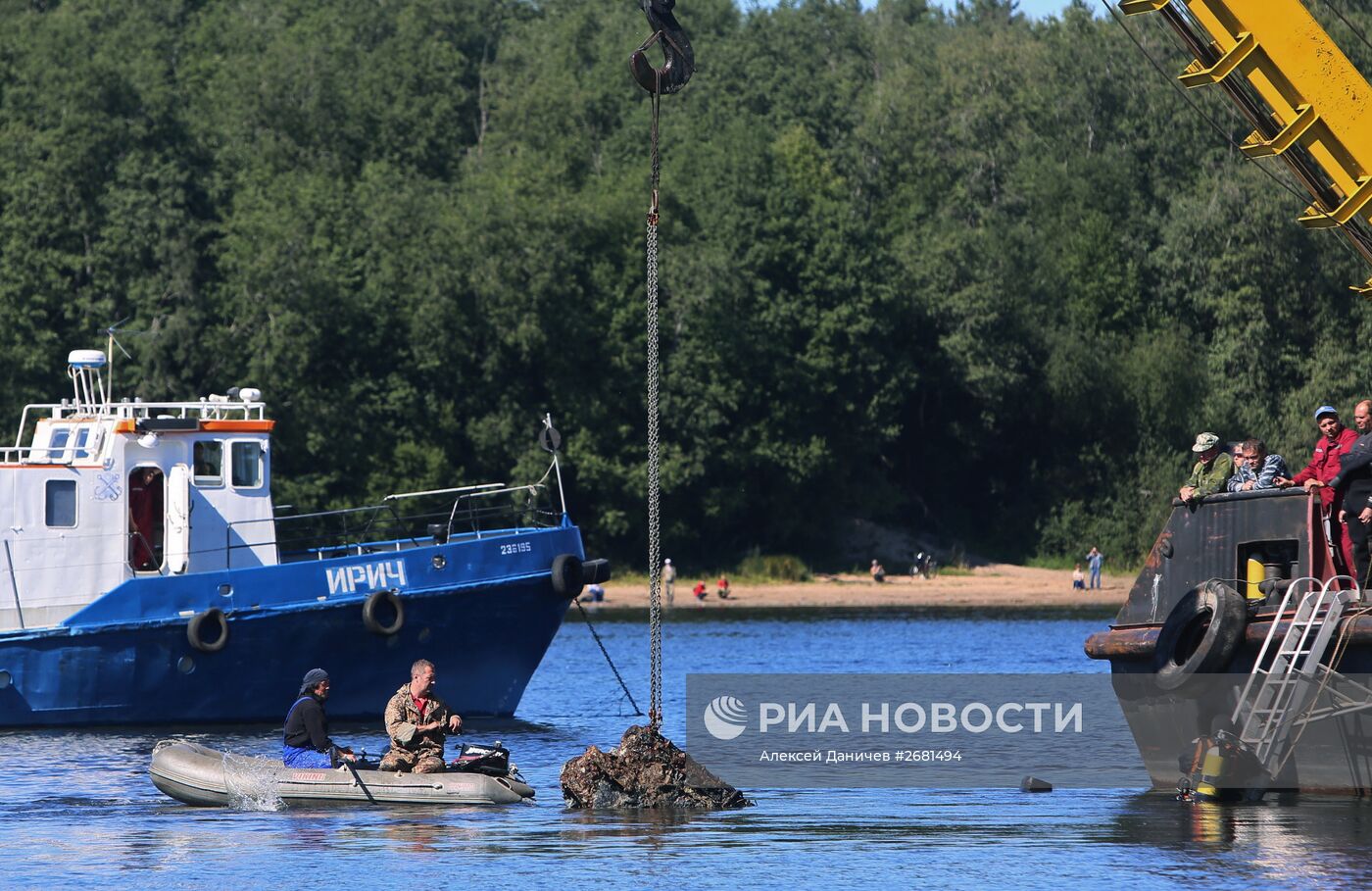 Операция по подъему самолета ИЛ-2 в Ленинградской области