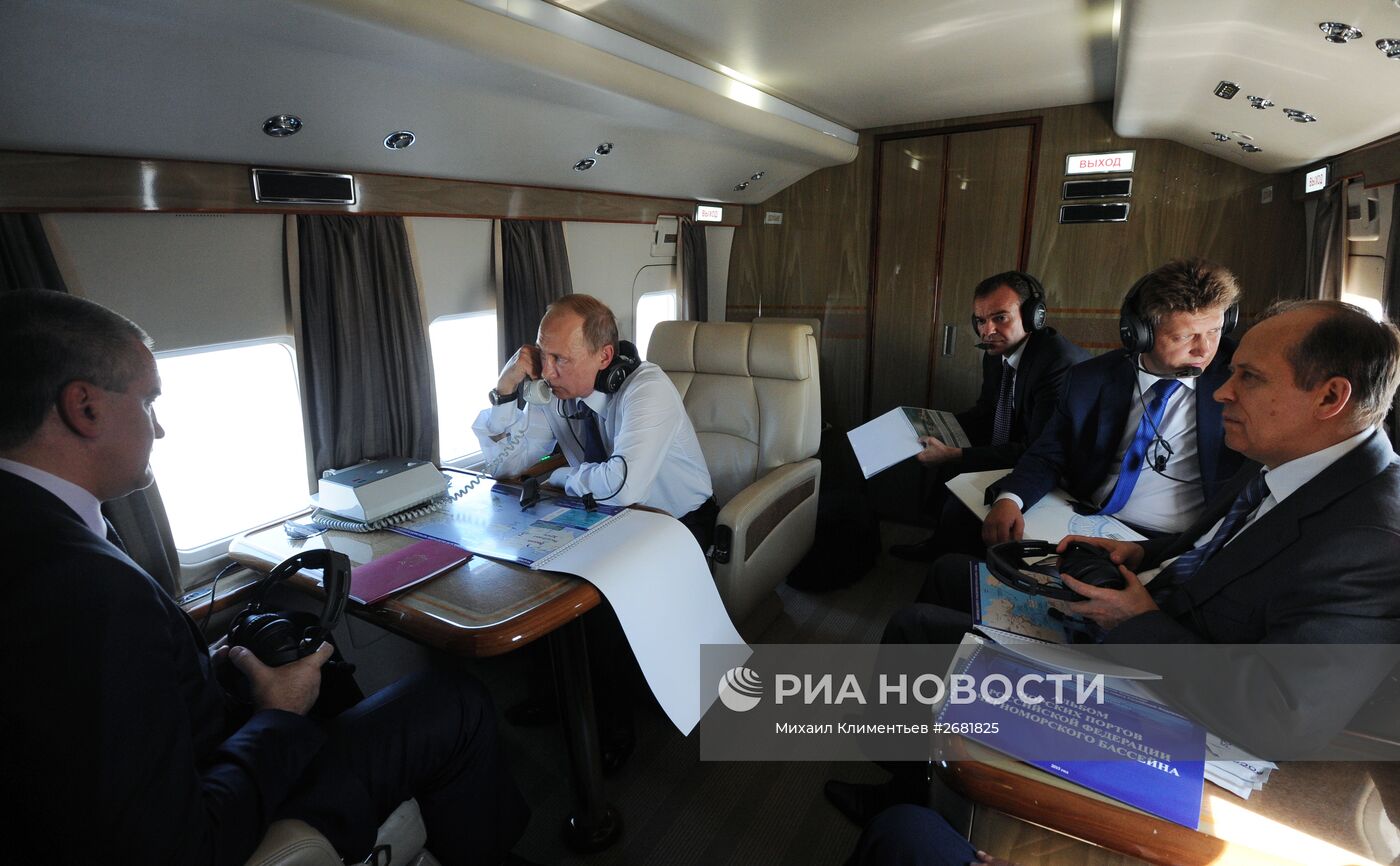 Рабочая поездка президента РФ В. Путина в Новороссийск