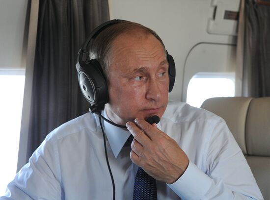 Рабочая поездка президента РФ В. Путина в Новороссийск