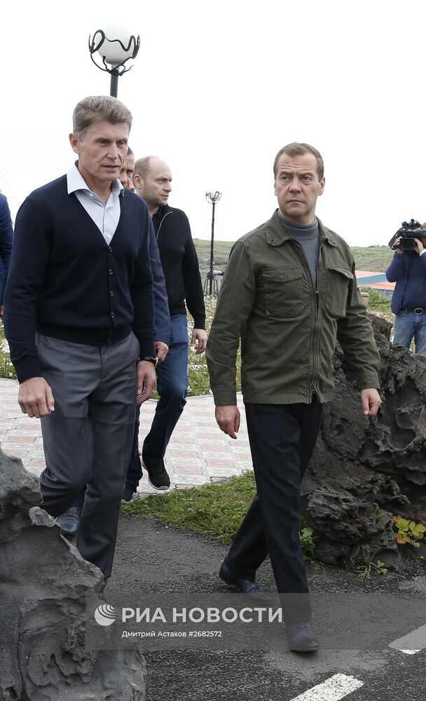 Рабочая поездка премьер-министра РФ Д.Медведева в ДФО. Курильские острова