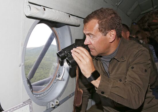 Рабочая поездка премьер-министра РФ Д.Медведева в ДФО. Курильские острова