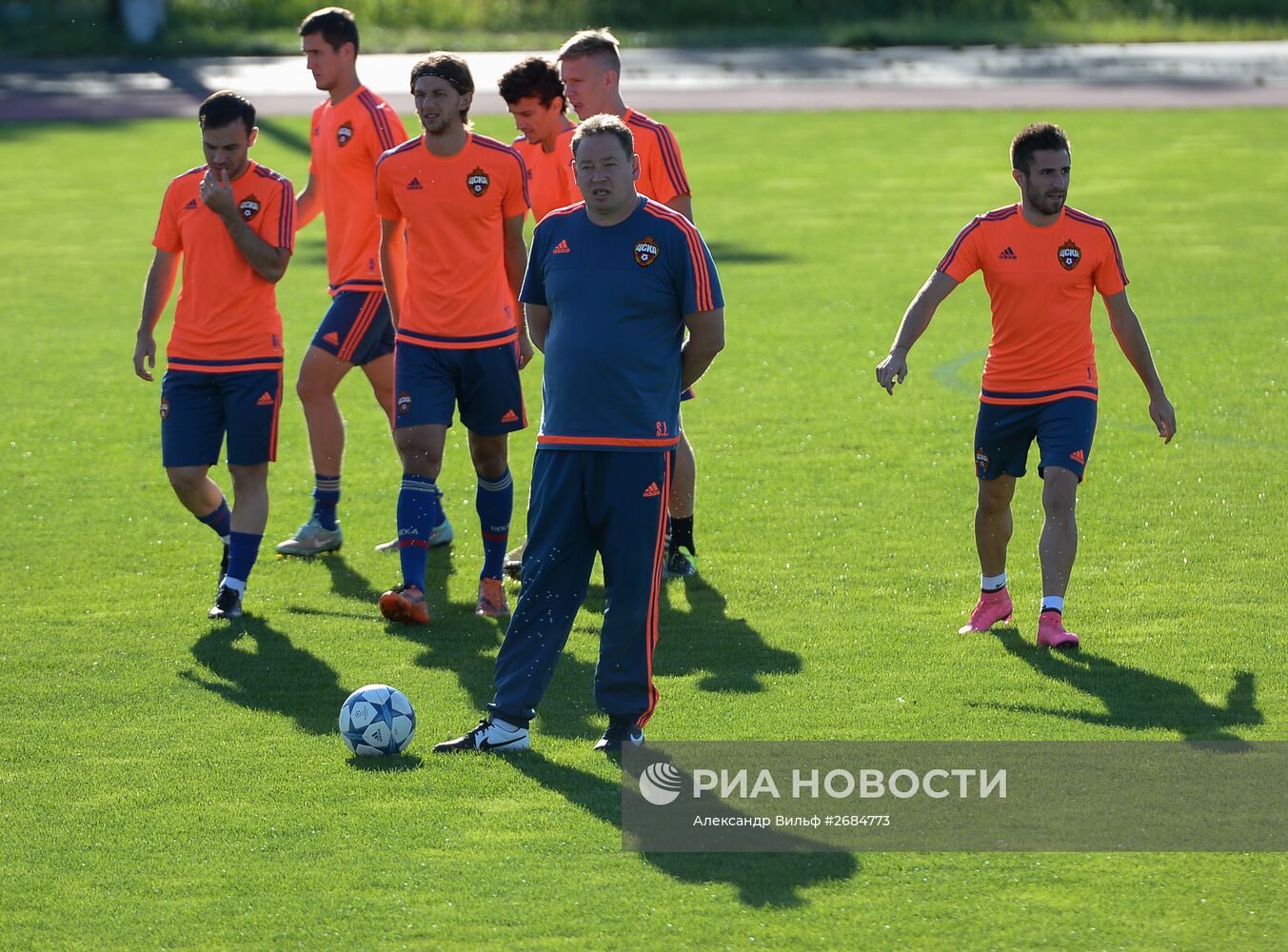 Футбол. Лига чемпионов. Тренировка ПФК ЦСКА