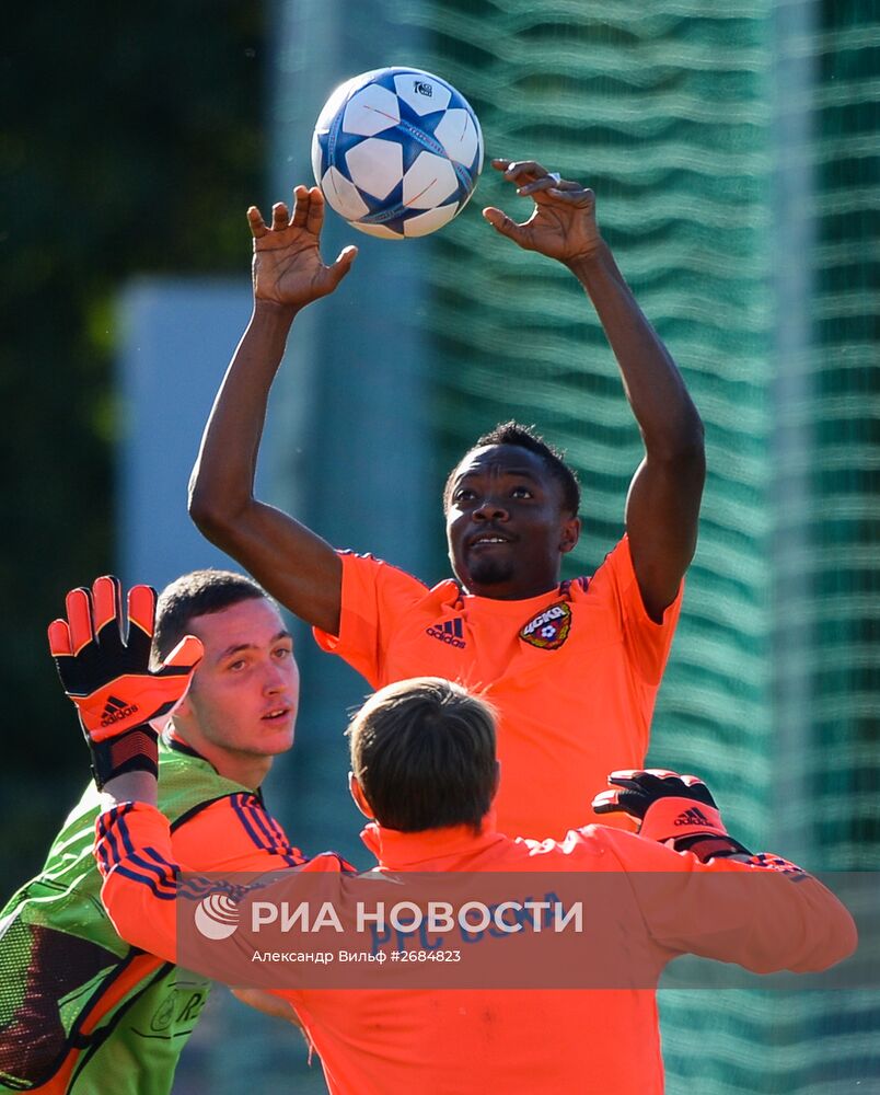 Футбол. Лига чемпионов. Тренировка ПФК ЦСКА