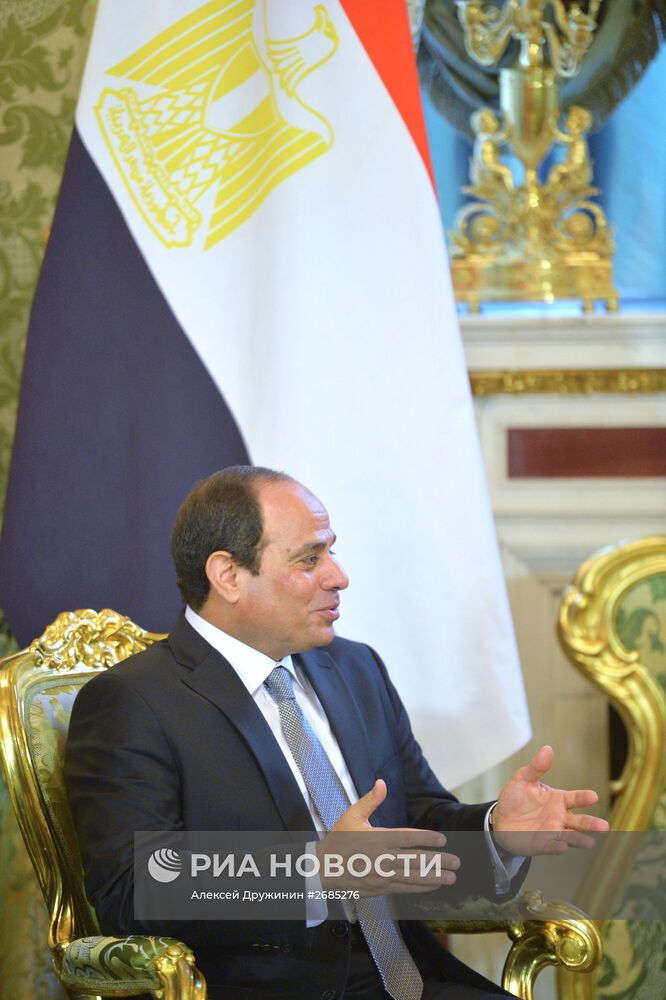 Президент РФ В.Путин встретился президентом Египта А.Ф.ас-Сиси