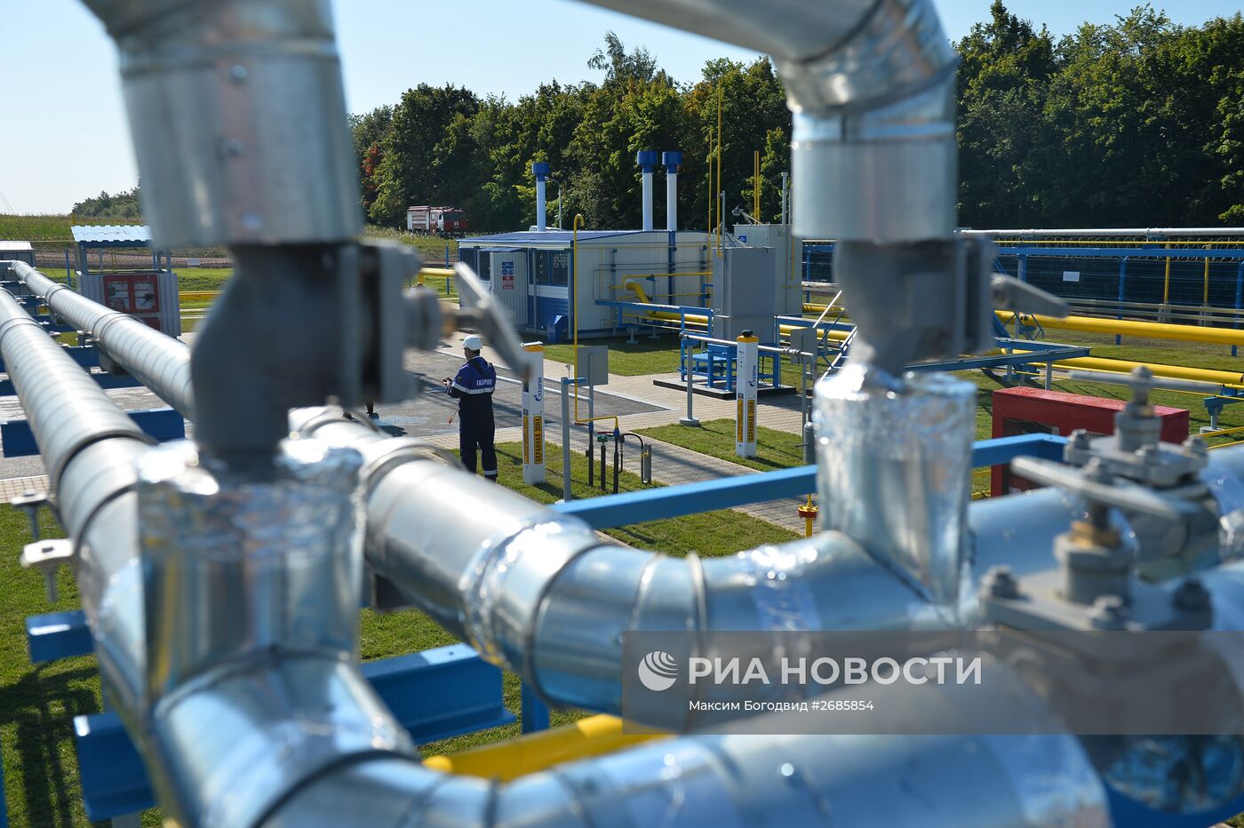 Церемония пуска газа по случаю завершения строительства газопровода-отвода в Казани