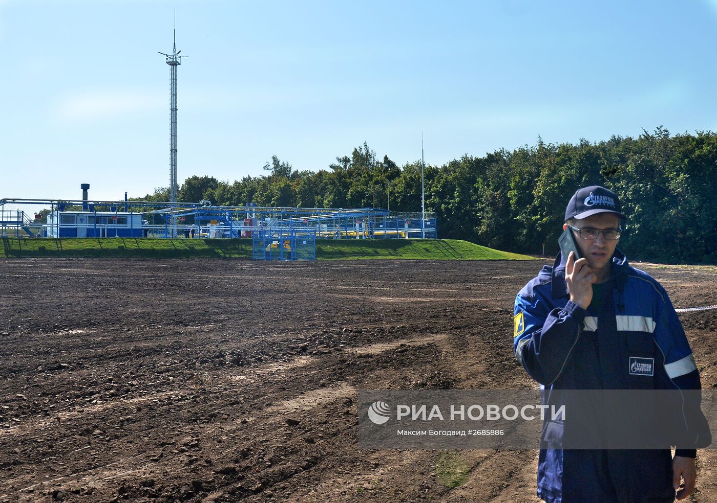 Церемония пуска газа по случаю завершения строительства газопровода-отвода в Казани