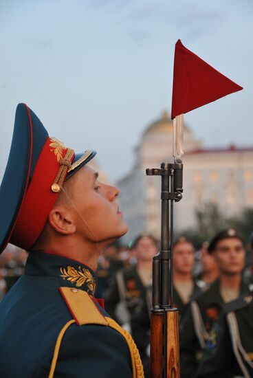 Репетиция парада в Чите, посвященного 70-летию окончания Второй мировой войны