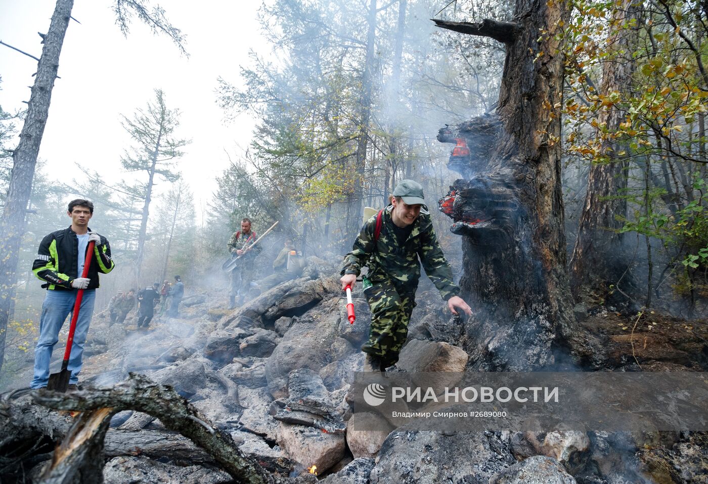 Тушение природных пожаров в Иркутской области