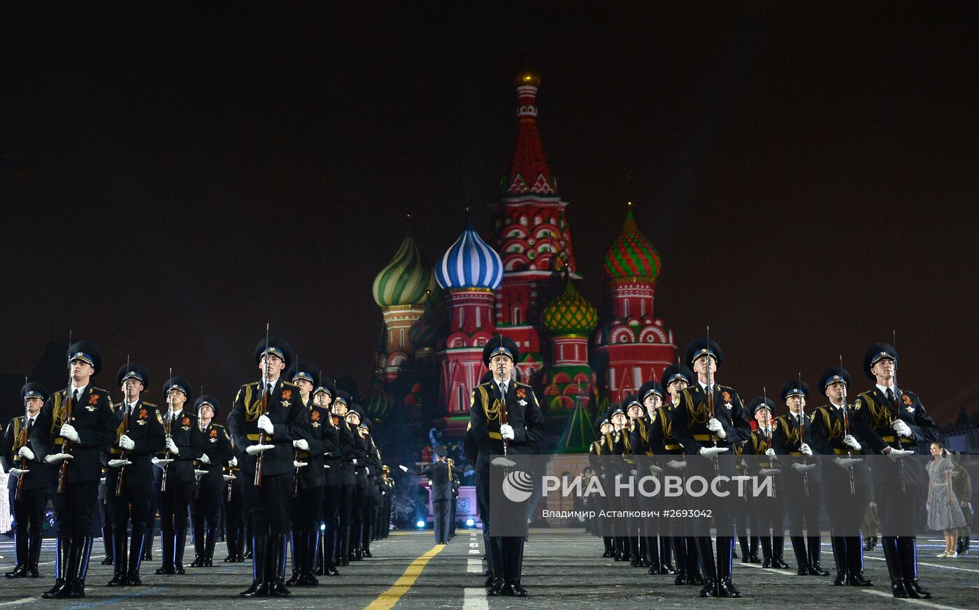 Генеральная репетиция торжественного открытия фестиваля "Спасская башня"