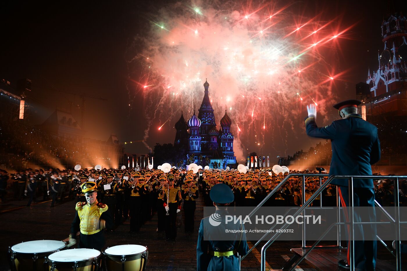 Генеральная репетиция торжественного открытия фестиваля "Спасская башня"