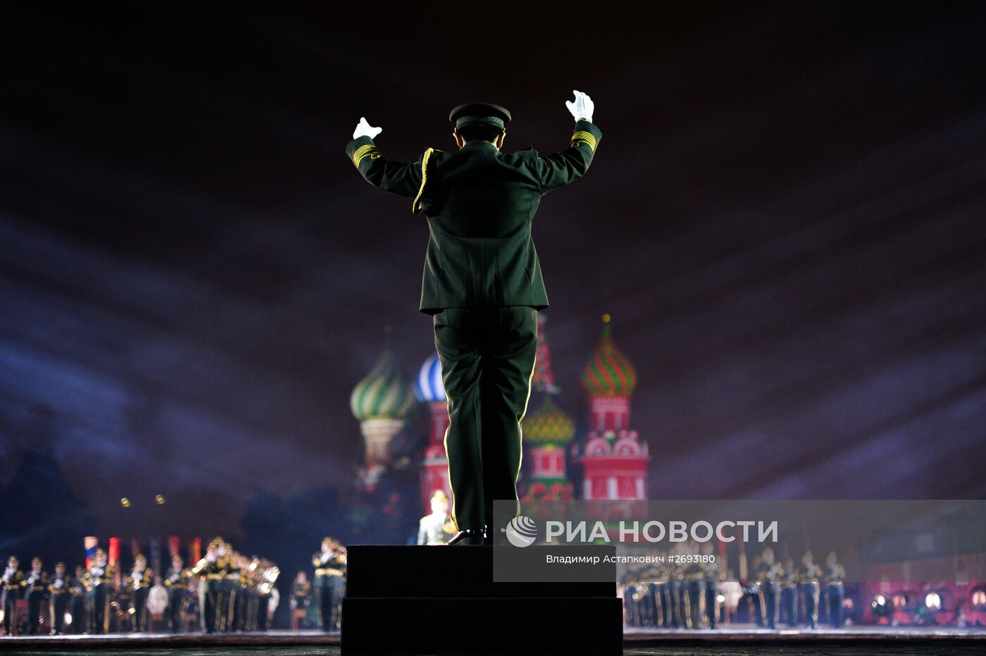 Генеральная репетиция торжественного открытия фестиваля "Спасская башня"