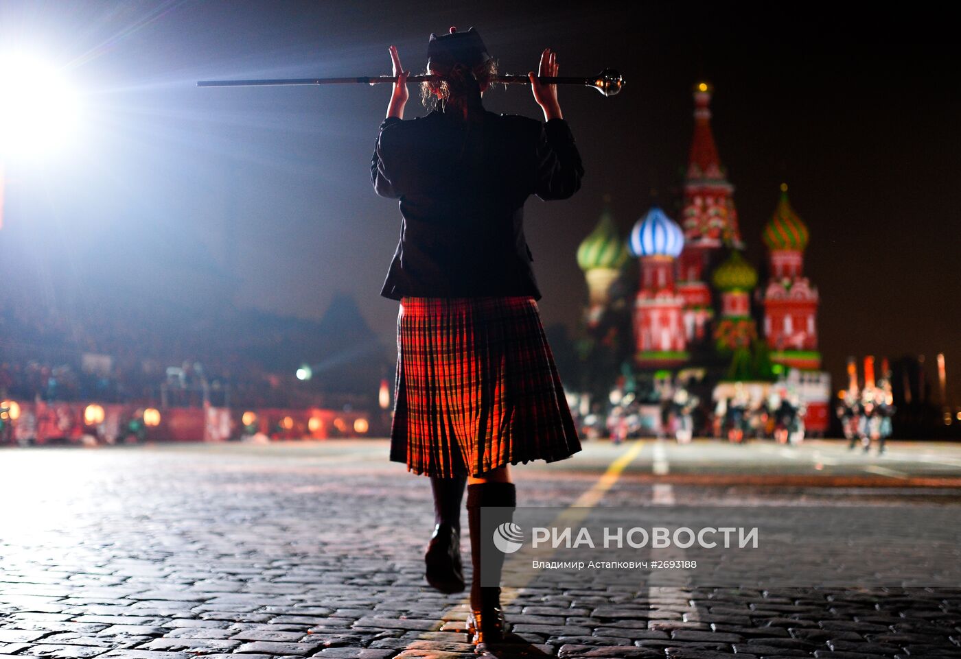 Генеральная репетиция торжественного открытия фестиваля "Спасская башня"