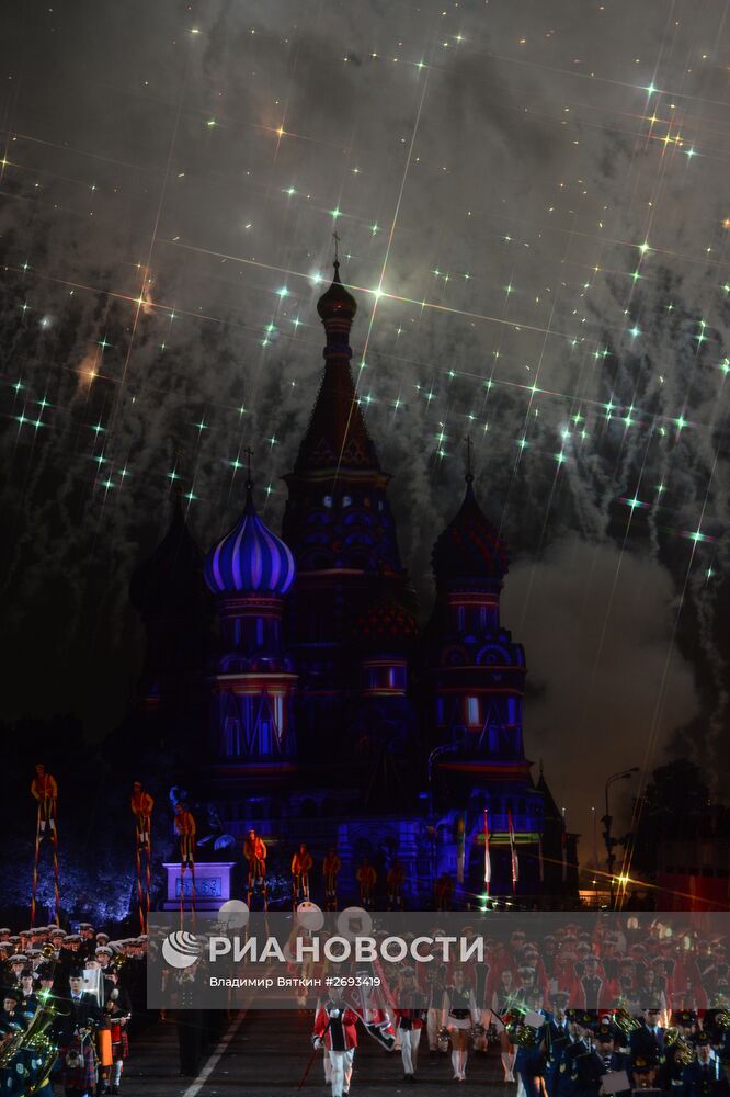 Генеральная репетиция торжественного открытия фестиваля "Спасская башня"