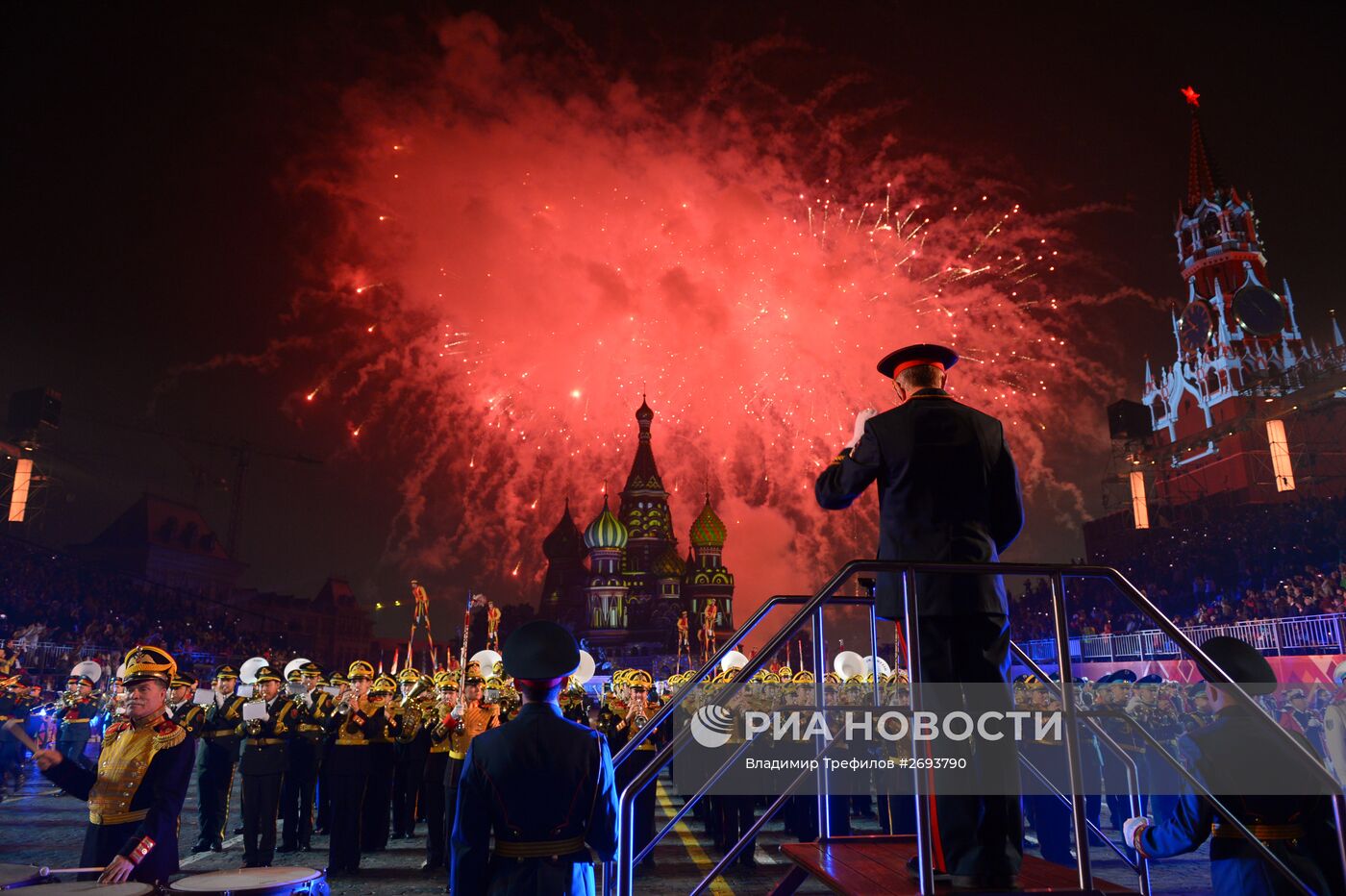 Генеральная репетиция торжественного открытия фестиваля "Спасская башня"