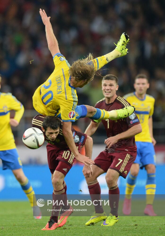 Футбол. Отборочный матч ЧЕ-2016. Россия - Швеция