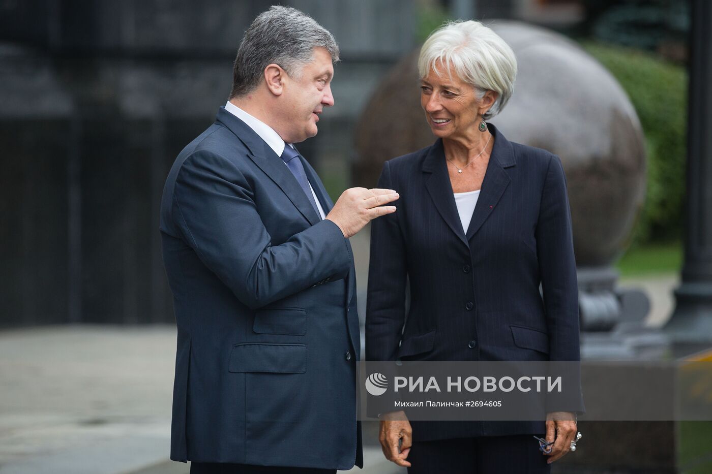 Встреча президента Украины П.Порошенко с директором-распорядителем МВФ К. Лагард