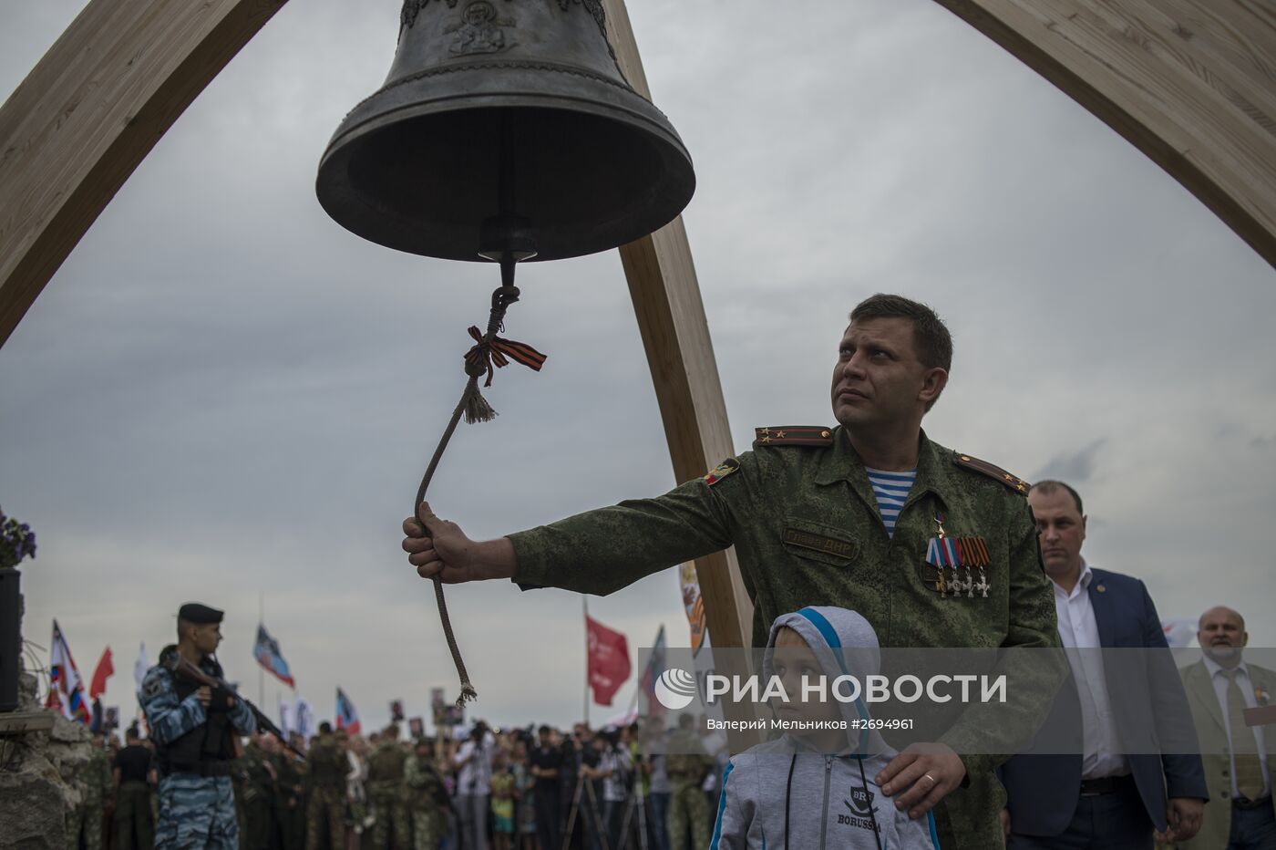 Мероприятия на Саур-Могиле в ознаменование 72-й годовщины освобождения Донбасса от немецко-фашистских захватчиков