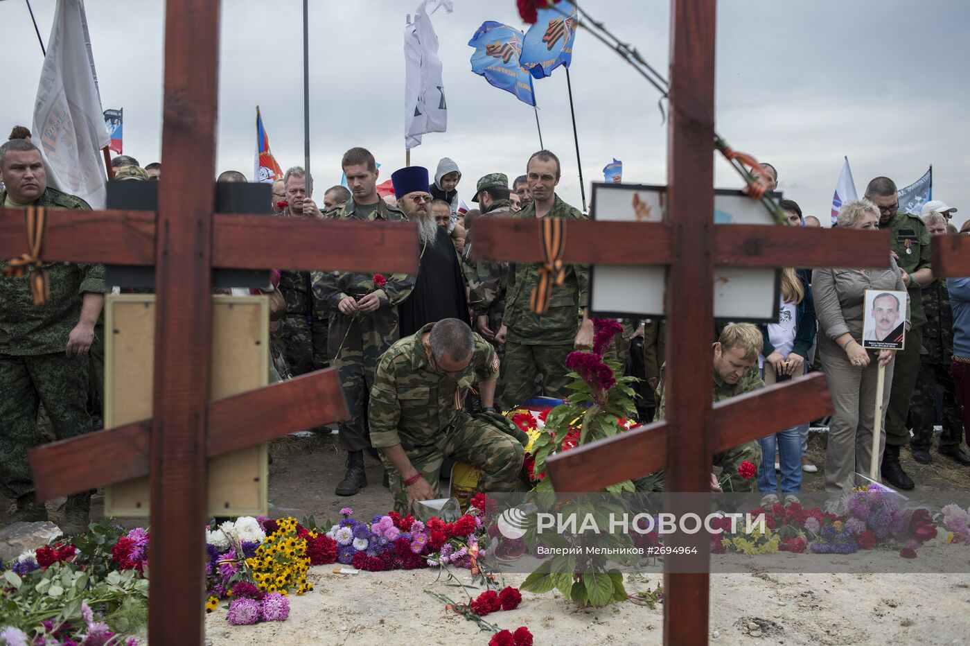 Мероприятия на Саур-Могиле в ознаменование 72-й годовщины освобождения Донбасса от немецко-фашистских захватчиков