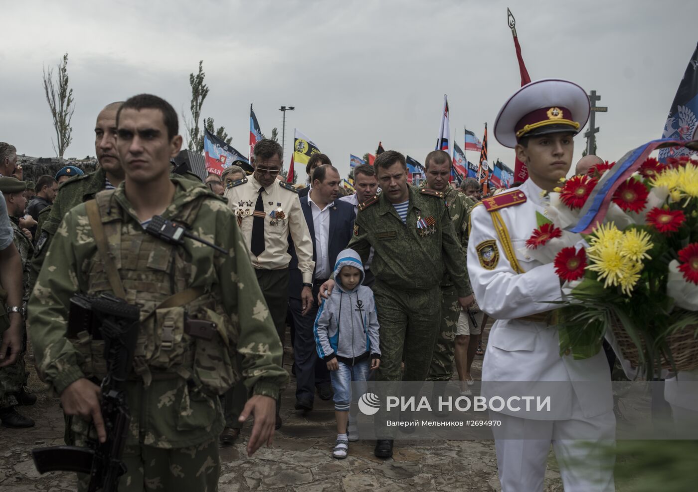 Мероприятия на Саур-Могиле в ознаменование 72-й годовщины освобождения Донбасса от немецко-фашистских захватчиков