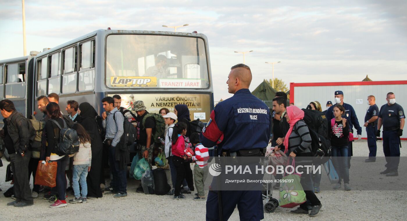 Беженцы на сербско-венгерской границе