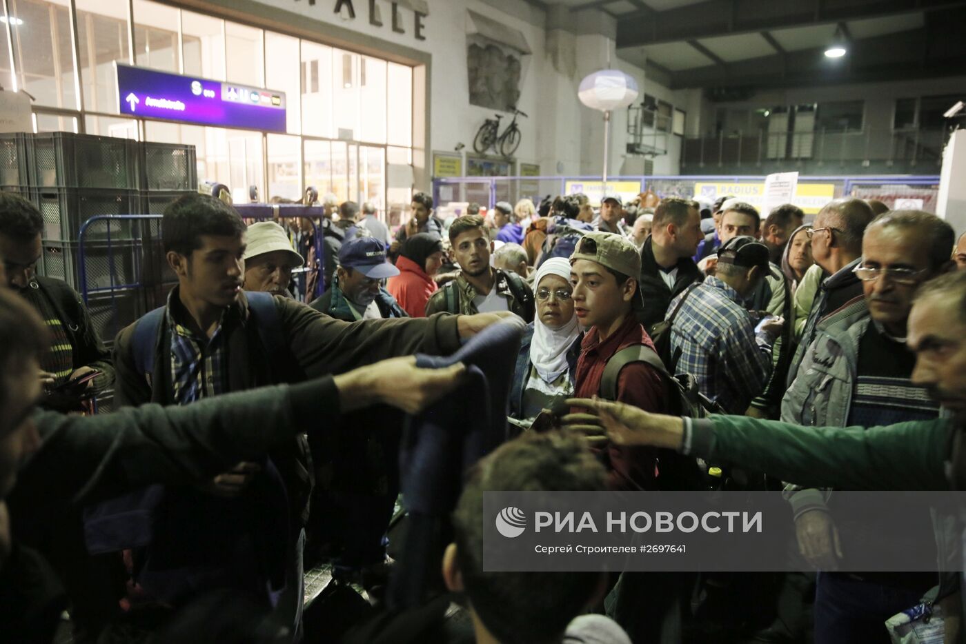 Беженцы с Ближнего Востока в Мюнхене