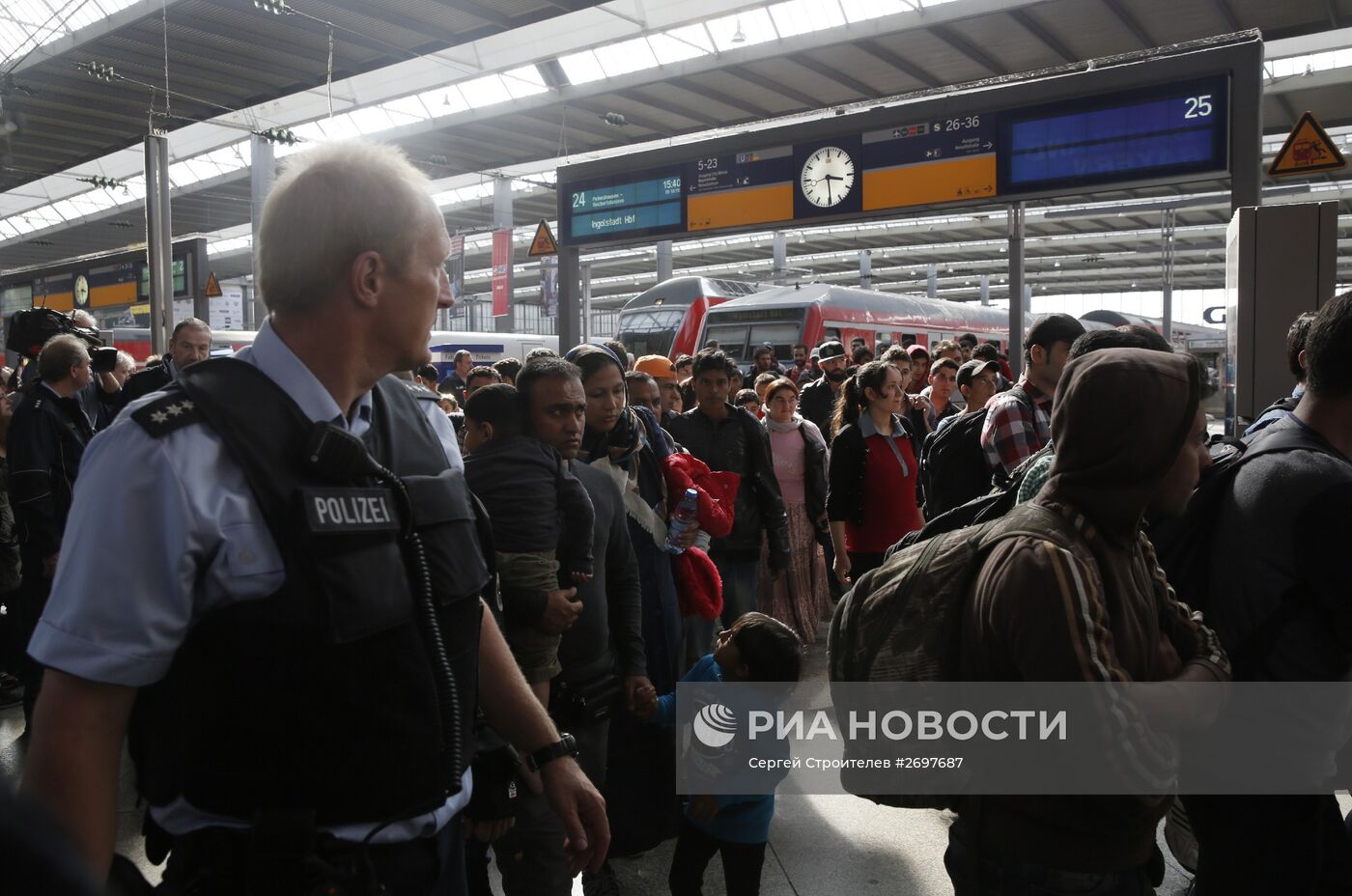 Беженцы с Ближнего Востока в Мюнхене