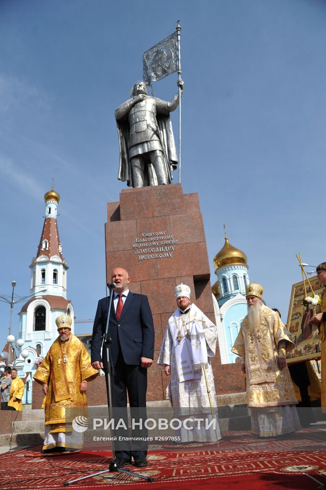 Открытие памятника Александру Невскому в Чите