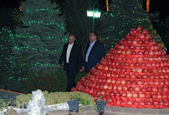 Рабочая поездка президента РФ В.Путина в Душанбе