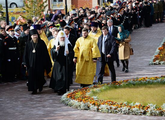Патриарх Кирилл освятил Богоявленский собор в Новом Уренгое