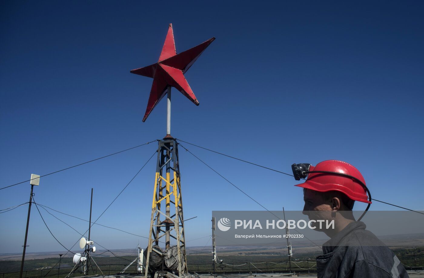 Работа шахты "Заря" в Донецкой области