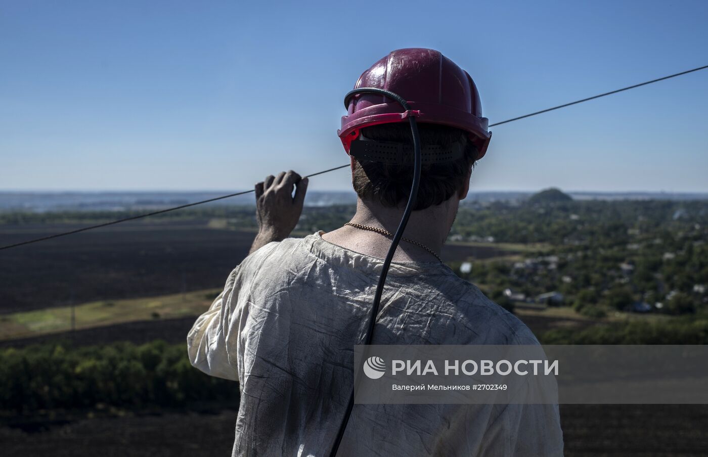 Работа шахты "Заря" в Донецкой области