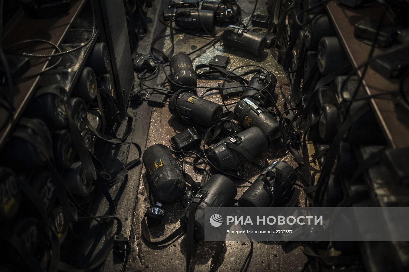 Работа шахты "Заря" в Донецкой области