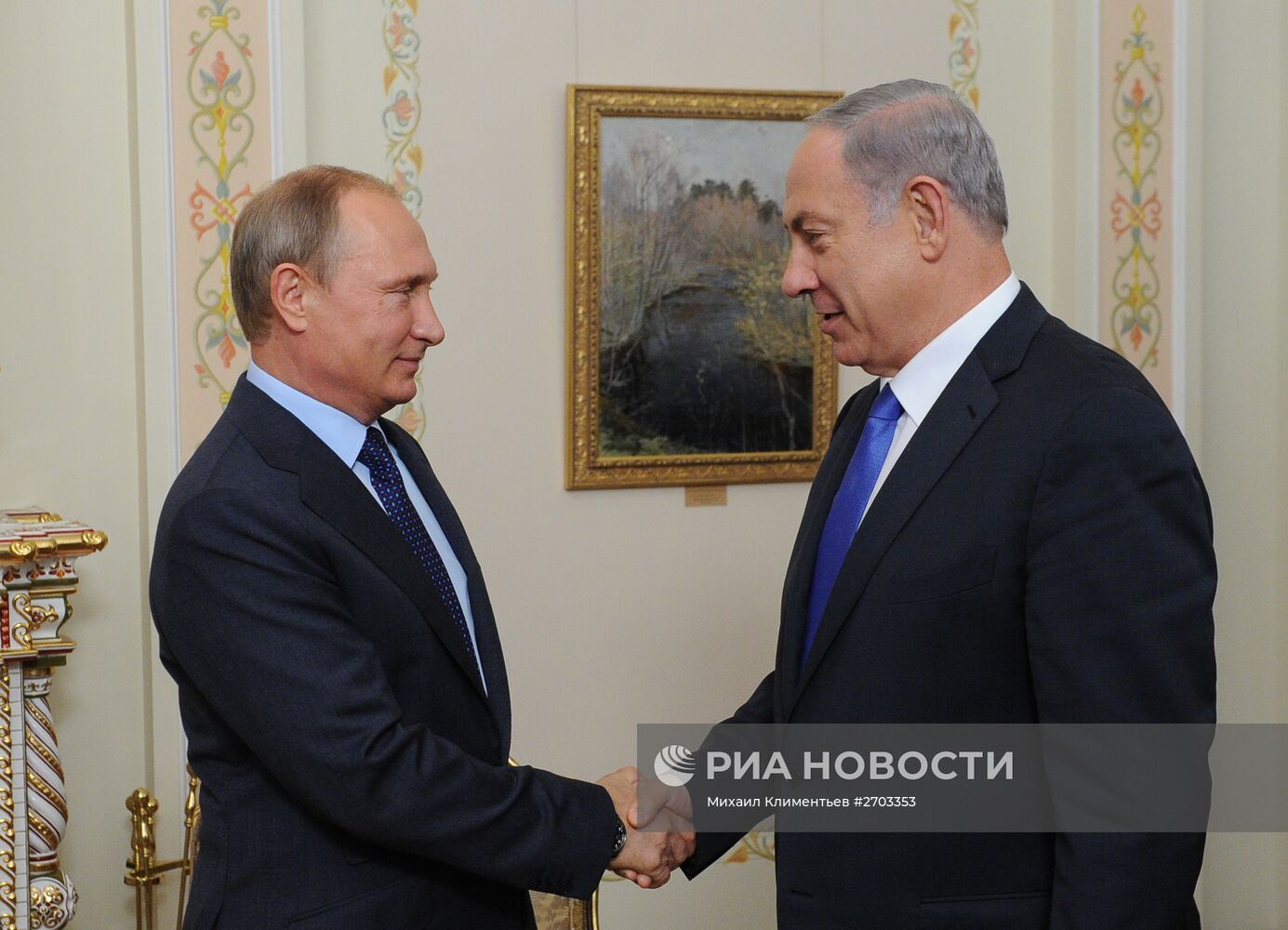Встреча президента РФ В.Путина с премьер-министром Израиля Б.Нетаньяху
