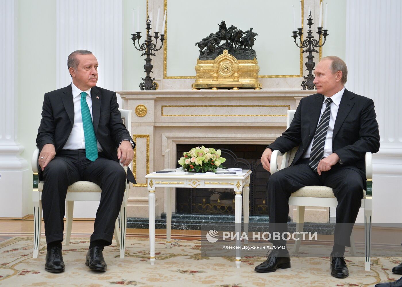 Президент РФ В.Путин встретился с президентом Турции Р.Эрдоганом