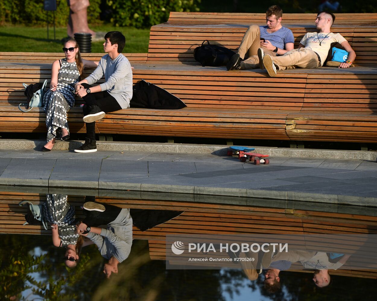 Теплая погода в Москве