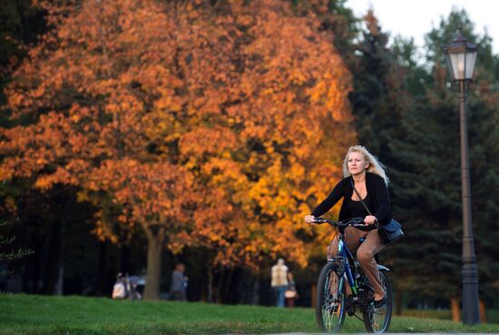 Теплая погода в Москве