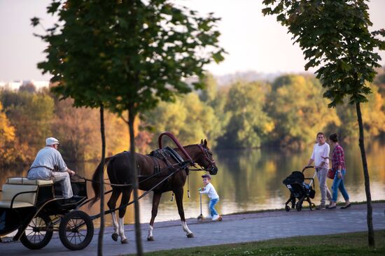 Теплая погода в Москве