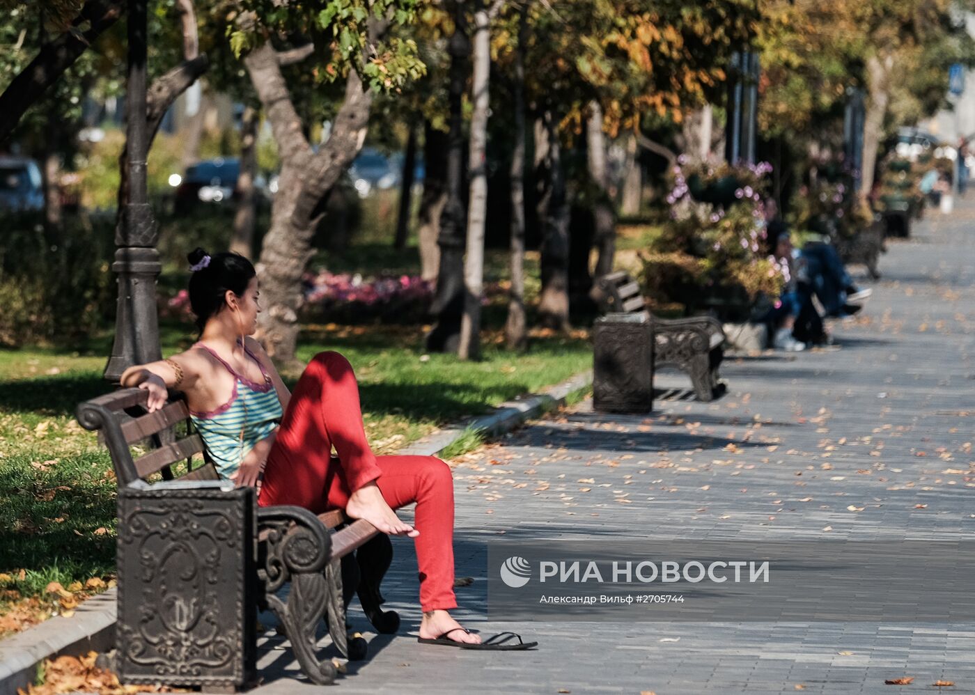 Теплая погода в Москве