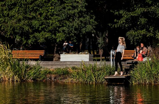 Теплая погода в Москве