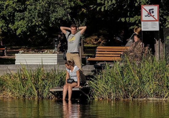 Теплая погода в Москве