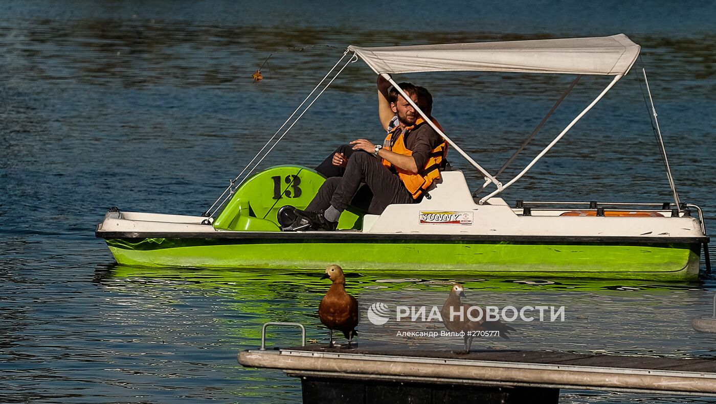 Теплая погода в Москве