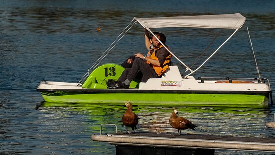 Теплая погода в Москве