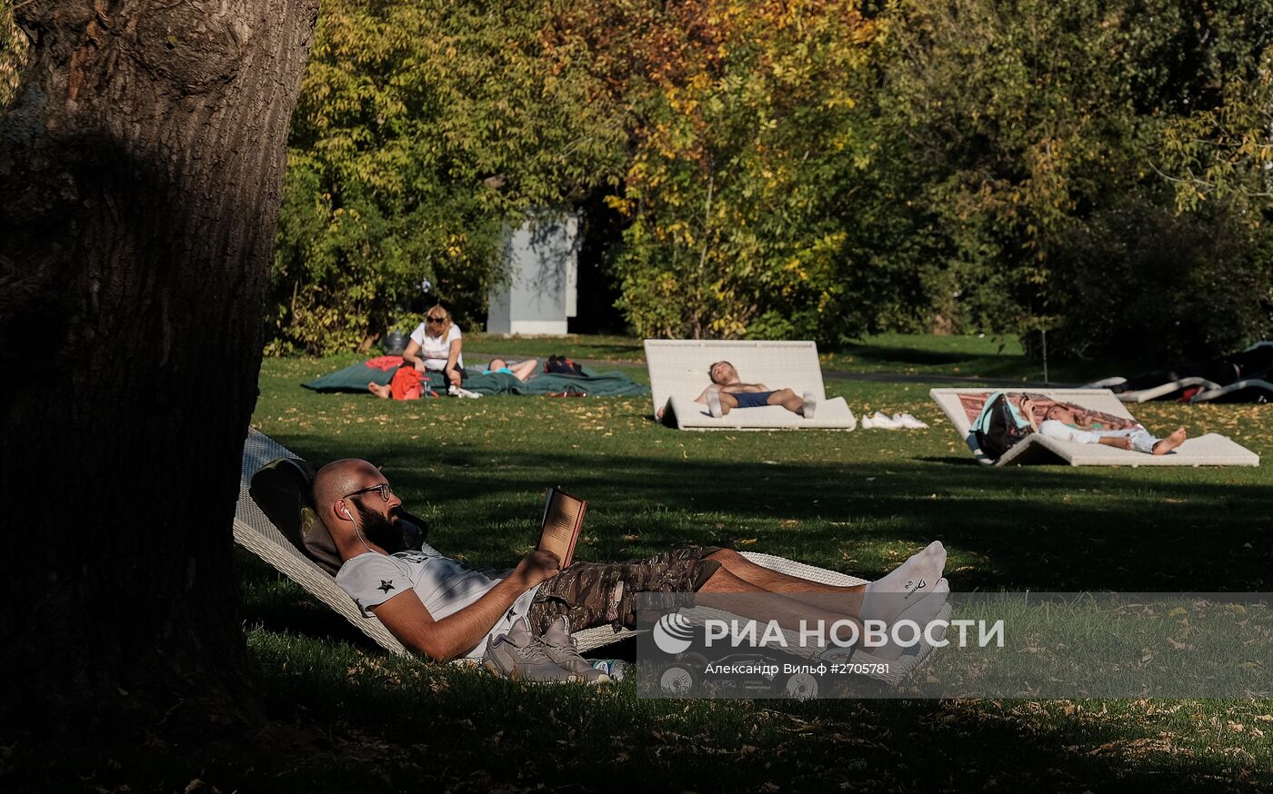 Теплая погода в Москве